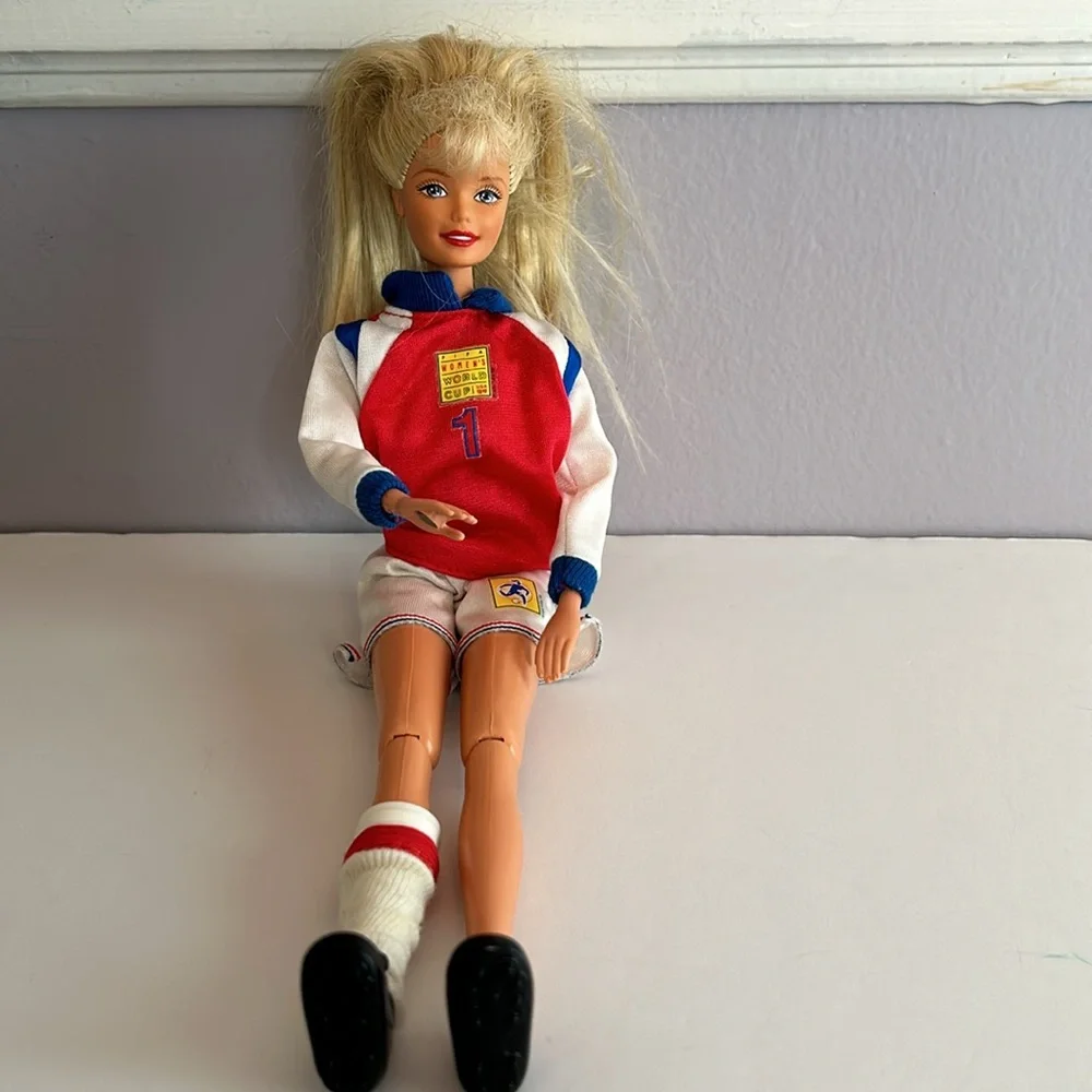 Vintage collectible Barbie FIFA Women’s World Cup soccer USA 1999 doll